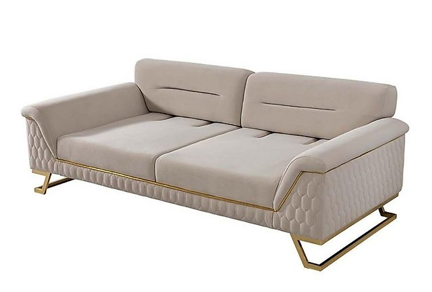 Xlmoebel 3-Sitzer Elegantes 3-Sitzer Wohnzimmer Luxus Polstersofa in Weiß - günstig online kaufen