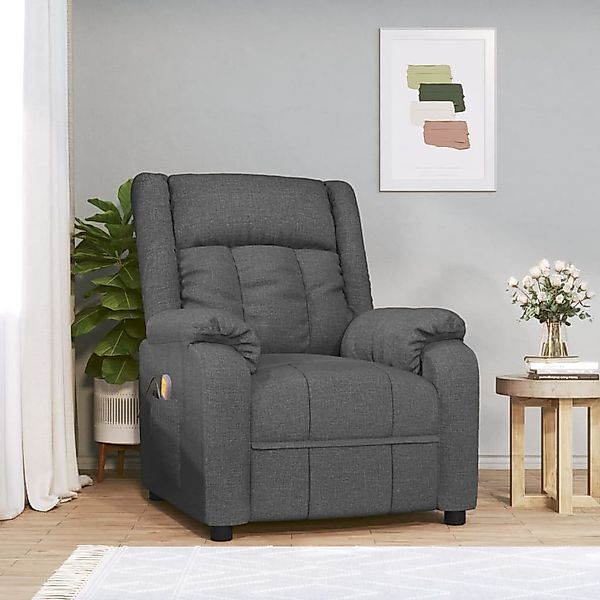 vidaXL Massagesessel Massagesessel Dunkelgrau Stoff (1-St) günstig online kaufen