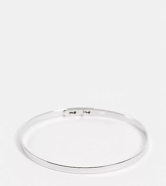 ASOS DESIGN Curve – Silberfarbenes Armband mit minimalistischen Design günstig online kaufen