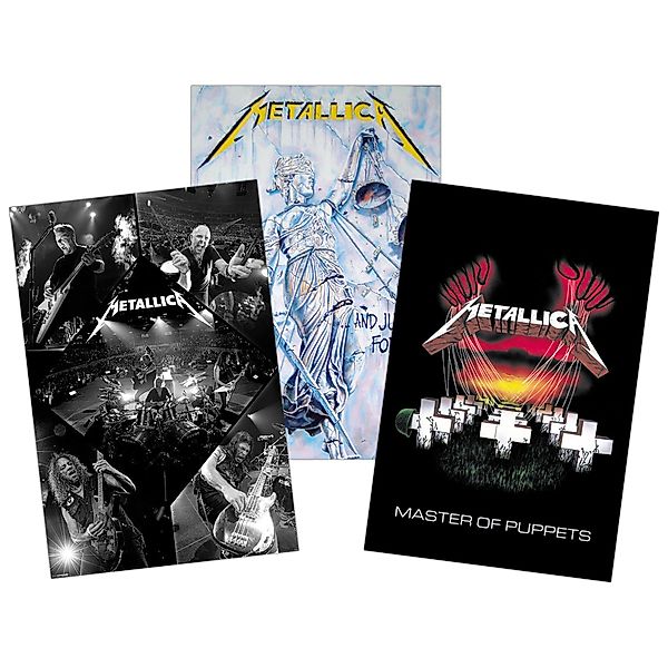 Close Up Poster Metallica Poster 3erSet günstig online kaufen