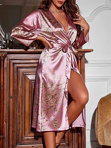 Elegant Love Morgenmantel Negligee mit Blumenmuster, günstig online kaufen
