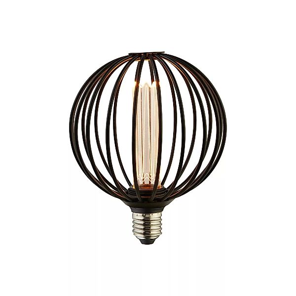LED-Leuchtmittel Globe, schwarz, E27, 3,5 W, 1.800K, dimmbar günstig online kaufen