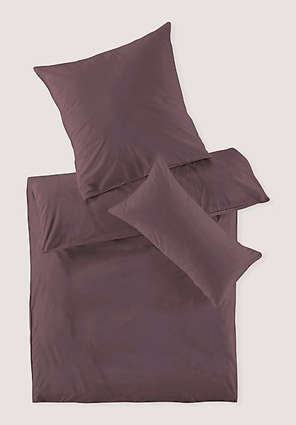 hessnatur Perkal Bettwäsche-Set aus Bio-Baumwolle - lila - Größe 135x200 / günstig online kaufen