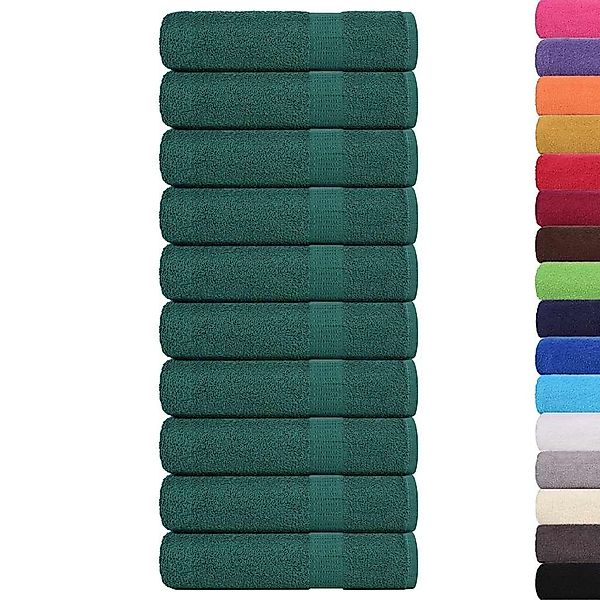 vidaXL Handtuch Badetücher 10 Stk. Grün günstig online kaufen