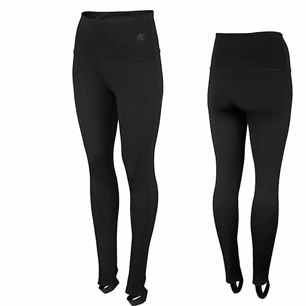 4F Leggings 4F - Damen Sport Leggings Yoga Hose mit Fußschleifen, schwarz günstig online kaufen