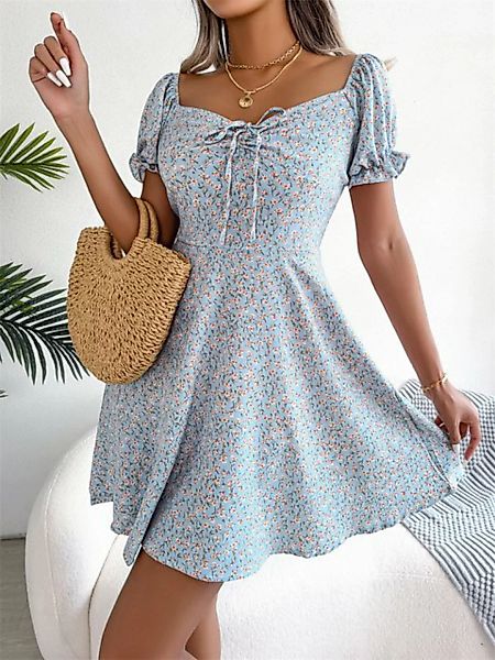 AFAZ New Trading UG Sommerkleid Damenmode-Kleid mit Glockenärmeln, Kordelzu günstig online kaufen