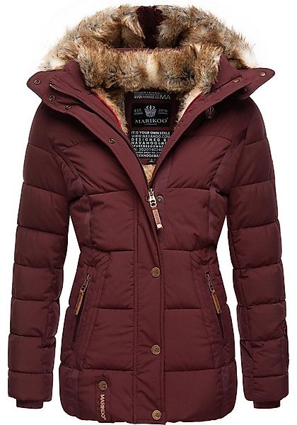 Marikoo Winterjacke Nekoo stylische Damen Steppjacke mit großer Kapuze günstig online kaufen