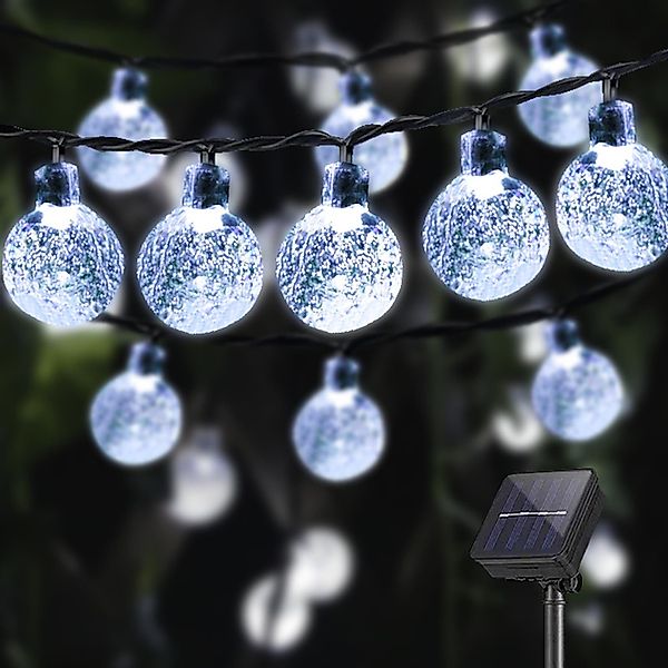 LQWELL LED-Lichterkette LED Kugel-Lichterkette Außen Solar günstig online kaufen