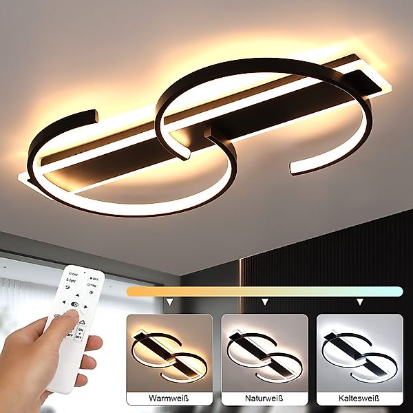 oyajia LED Deckenleuchte Modern 2 Flammig günstig online kaufen