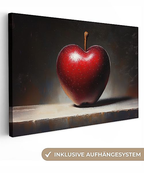 OneMillionCanvasses® Leinwandbild Apfel - Herz - günstig online kaufen