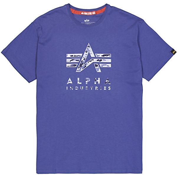 Alpha  T-Shirt Camo Puff Print T - night purple günstig online kaufen