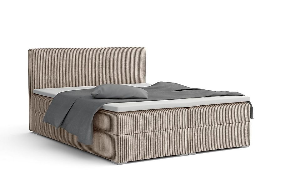 Deine Möbel 24 Boxspringbett LON IV Boxspring Komplettbett Polsterbett Bone günstig online kaufen