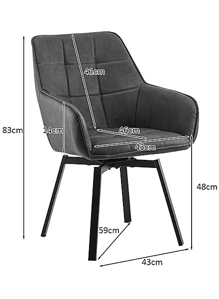 Ofcasa Esszimmerstuhl Kunstlderstuhl (2er Set, 2 günstig online kaufen