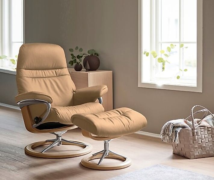 Stressless® Relaxsessel »Sunrise« Relaxsessel mit Hocker, mit Signature Bas günstig online kaufen