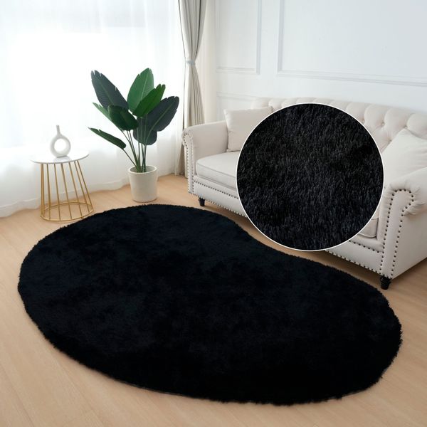 Bruno Banani Hochflor-Teppich "Dana Bean shape, besondere Form, weich, Mikr günstig online kaufen