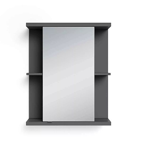 Spiegelschrank Bad modern in Anthrazit melaminbeschichtet 60x70x25 cm günstig online kaufen