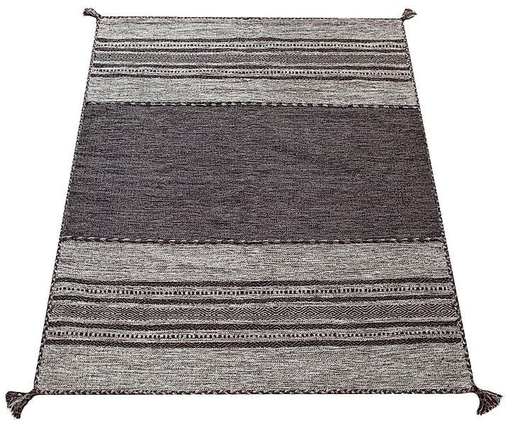 Paco Home Teppich "Kilim 217" rechteckig 12 mm Höhe handgewebter Wendeteppi günstig online kaufen