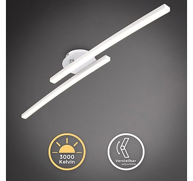 B.K.Licht Deckenleuchte LED Deckenlampe Weiß Modern 12W 3.000K - BKL1488, L günstig online kaufen