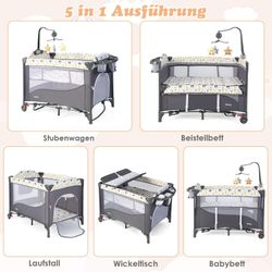 COSTWAY Beistellbett 5 in 1 Reisebett, günstig online kaufen