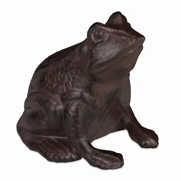 relaxdays Gartenfigur Frosch antik braun günstig online kaufen