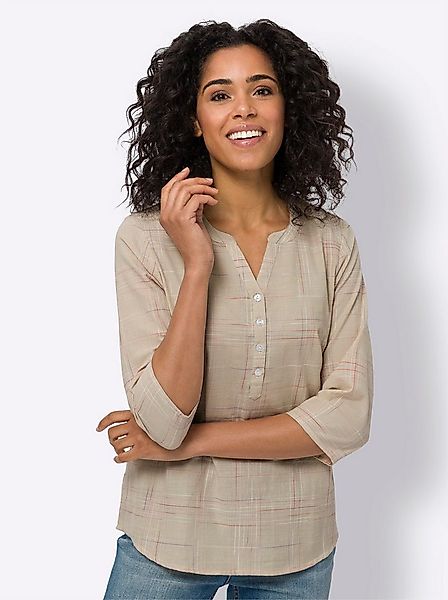 Sieh an! Klassische Bluse Schlupfbluse 3/4-Arm günstig online kaufen