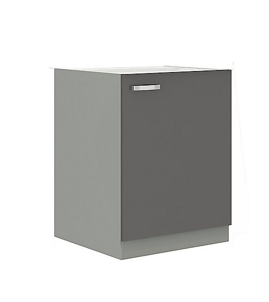 Küchen-Preisbombe Unterschrank 60 cm Küche Bianca Grey Grau Hochglanz Küche günstig online kaufen