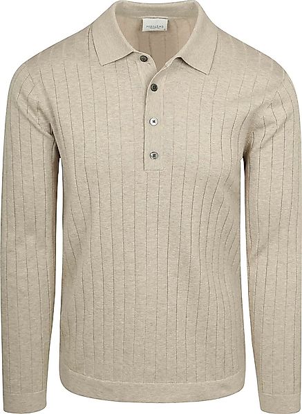 Profuomo Longsleeve Poloshirt Dropneedle Beige - Größe XL günstig online kaufen