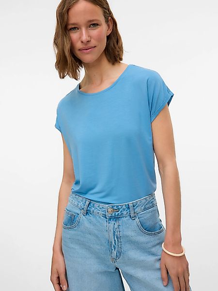 Vero Moda Rundhalsshirt "VMAVA PLAIN SS TOP GAJRS NOOS" günstig online kaufen