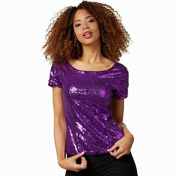 dressforfun T-Shirt Pailletten-Kurzarm-Shirt günstig online kaufen