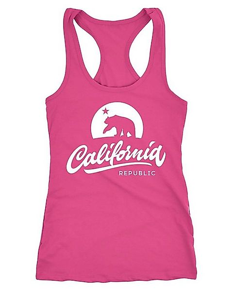 Neverless Tanktop Damen Tank-Top California Republic Bear Kalifornien Bär S günstig online kaufen