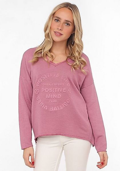 Zwillingsherz Sweatshirt Sweatshirt BW "Positive Mind" Sweatshirt im Used-L günstig online kaufen