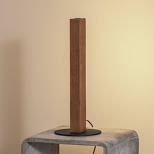 LED-Holztischleuchte Teo, kiefer, 42 cm, Touchdimmer günstig online kaufen