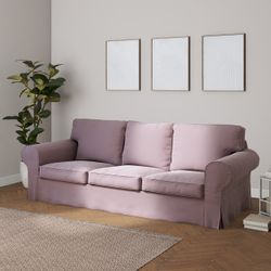 Bezug für Ektorp 3-Sitzer Sofa nicht ausklappbar, rosa, Sofabezug für Ektor günstig online kaufen