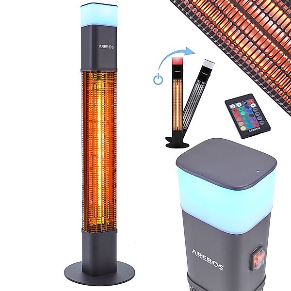 Arebos Heizstrahler 1500 Watt Stand, inkl.16 günstig online kaufen