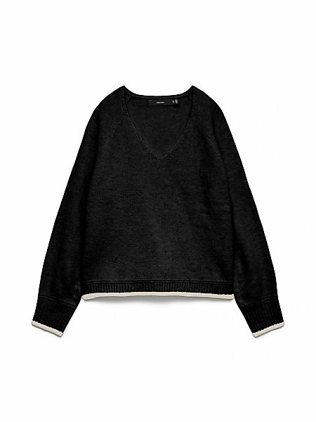 Vero Moda Strickpullover "VMAQUARIUS LS V-NECK RAGLAN PULLOVER BF" günstig online kaufen