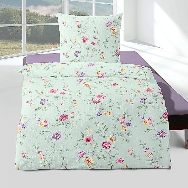 TRAUMSCHLAF Bettwäsche Wildblumen, Seersucker, 2 teilig, günstig online kaufen