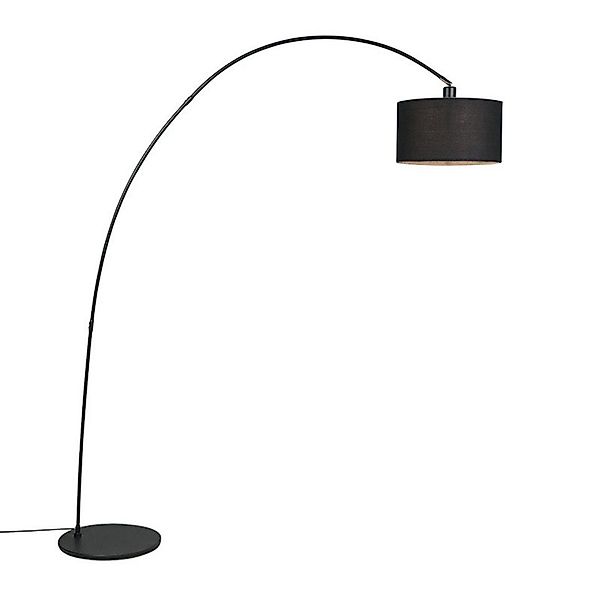Qazqa Stehlampe Vinossa, ohne Leuchtmittel, E27, Schwarz, Modern, Stahl, 1- günstig online kaufen