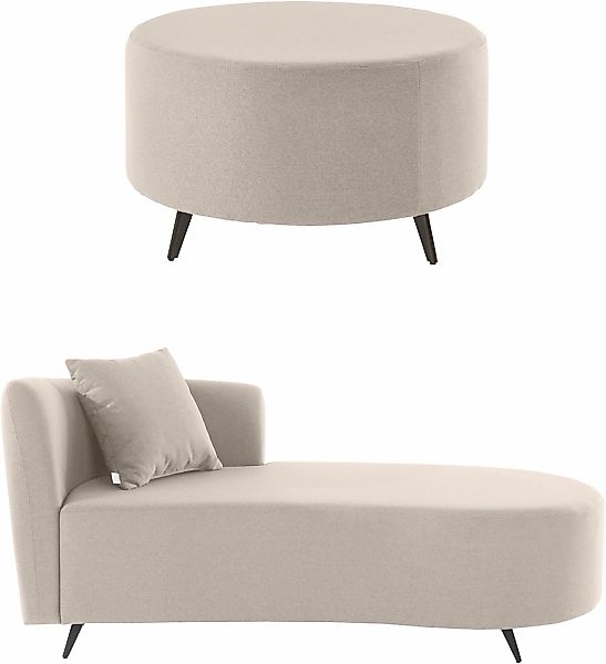 Home affaire Recamiere "Hulby" wahlweise mit und ohne Hocker und Armlehne l günstig online kaufen