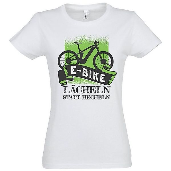 Youth Designz T-Shirt E-Bike Lächeln Statt Hecheln Damen Shirt mit lustigem günstig online kaufen
