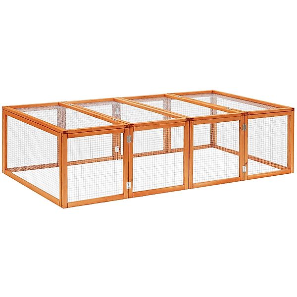 PawHut Kleintierstall Freigehege, Kleintierkäfig mit Tür, Meerschweinchenst günstig online kaufen