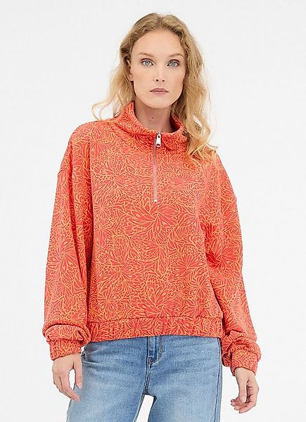 Ragwear Sweatshirt IZZAR PRINT Stehkragen mit Reißverschluss im Troyer-Stil günstig online kaufen