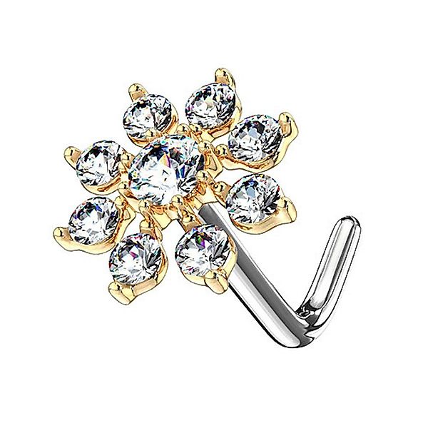 Taffstyle Nasenpiercing Nasenpiercing Stecker filigraner Kristall günstig online kaufen