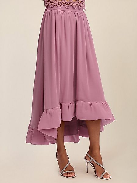 Apart Maxirock mit Volantsaum und High-Low-Schnitt günstig online kaufen