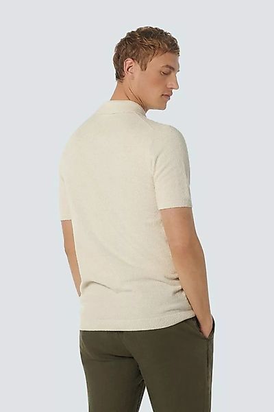 No Excess Knitted Poloshirt Struktur Ecru  - Größe 3XL günstig online kaufen