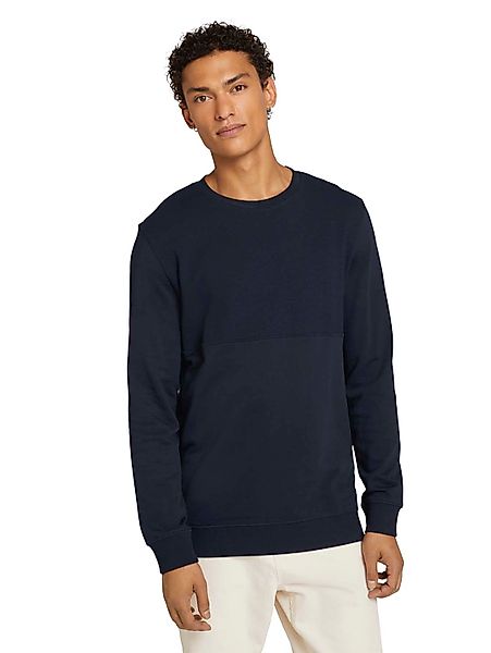 Tom Tailor Denim Herren Sweatshirt CREW-NECK STRUCTURE günstig online kaufen