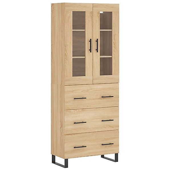 vidaXL Highboard Sonoma-Eiche 69,5x34x180 cm Holzwerkstoff 3198428 günstig online kaufen