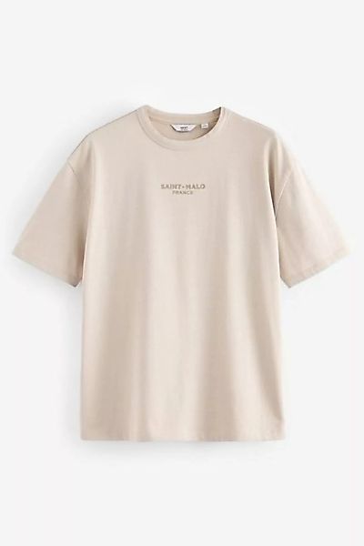 Next Print-Shirt Relaxed Fit T-Shirt mit Grafik aus schwerem Stoff (1-tlg) günstig online kaufen