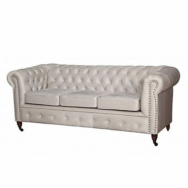 JVmoebel Sofa Chesterfield Sofagarnitur 3+2 Oxford Polster Set Beige, Made günstig online kaufen