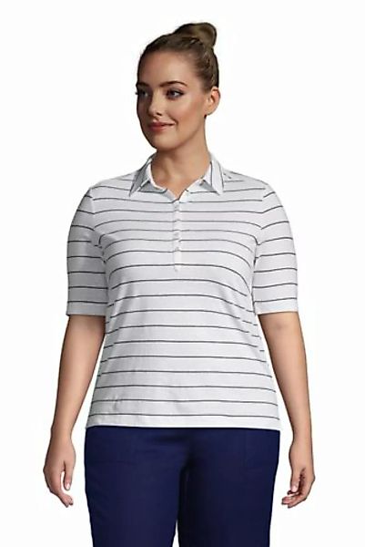 Poloshirt aus Leinenmix in großen Größen, Damen, Größe: 56-58 Plusgrößen, W günstig online kaufen
