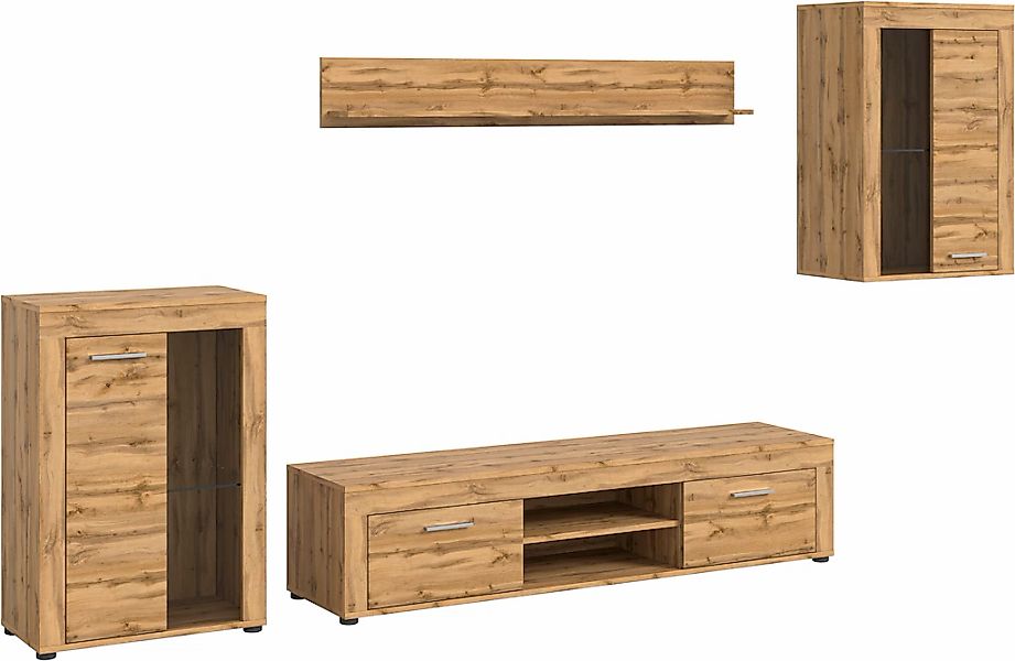 INOSIGN Wohnzimmer-Set "Aosta, 4-tlg., bestehend aus: 2x Vitrine, Lowboard günstig online kaufen